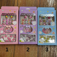 Cute Artifical Nails,2 bracelets & Hair rubber For Kids