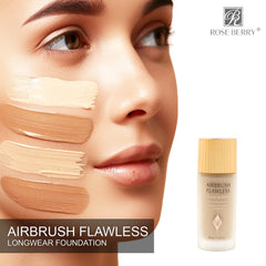RoseBerry Airbrush Flawless Stays All Day & Night Liquid Foundation