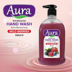 Aura Anti-Bacterial Liquid Handwash Wild Berries 500ML