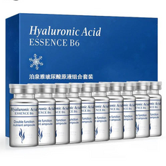 Bioaqua Hyaluronic Acid Essence B6 Moisturizing Anti‑Wrinkle Facial Serum - 10Pcs × 5ml