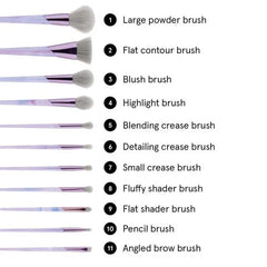 Original BH Cosmetics – 11 Pc Lavender Luxe Brush Set