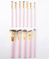 BH Cosmetics - Pink Studded Elegance - 12 Piece Brush Set with a Brush Stand