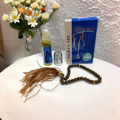 Blue Lady Attar With Tasbeeh Alcohol-Free Fragrance - 6ml