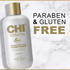 CHI Keratin Reconstructing Conditioner, Paraben Free, For All Hair Types - 355ml
