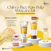 Chirs's Rice Raw Pulp Skincare Kit - 4PCS