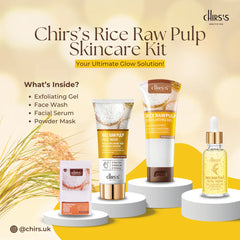 Chirs's Rice Raw Pulp Skincare Kit - 4PCS