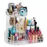 Diamond Pattern Dressing Case 360° Rotating Cosmetics Organiser