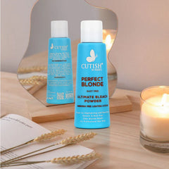Cutish Cream Bleach (1) Oxydant Creme, (1) Developer and Perfect Blonde Dust Free Ultimate Bleach Powder