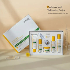 DR.RASHEL Turmeric Glow Brightening Skincare Set with Microneedle Roller - 6 Pcs