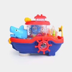 Gear Ship Toy with Sound and Flashing Lights for Kids