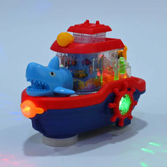 Gear Ship Toy with Sound and Flashing Lights for Kids