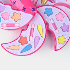 pink moon-shaped kids cosmetics set