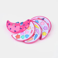 pink moon-shaped kids cosmetics set