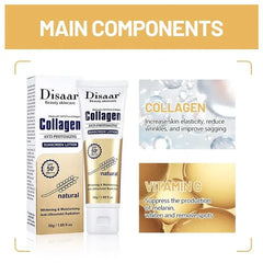 Dissar 100% Collagen Sunblock Whitening SPF 50 Sunscreen Lotion - 50g