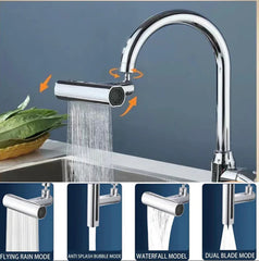 Universal Kitchen Waterfall Faucet - 4-Mode Nozzle for Kitchen Sink