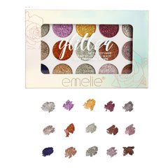 Emelie 15 Color Glitter Eyeshadow Palette