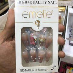 Emelie 5D Artifical Nails With Nail Glue