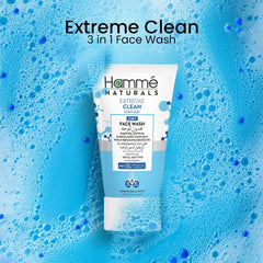 Hamme Natural Extreme Clean 3 in 1 Face Wash 100ml