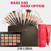 FV Liquid Foundation + Maliao 20 Color Eyeshadow Palette + Zoeva 15Pcs Brush Set Deal