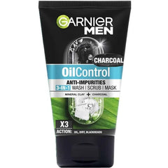 Garnier Men Oil Control 3-in-1 Charcoal Foam - 100ml