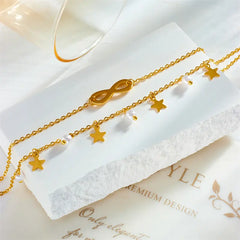 Stainless Steel Infinite Star Charm Bracelet - Each