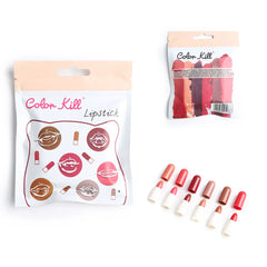 Color Kill Cute Mini Matte Velvet Capsule Lipstick - 6 Colors