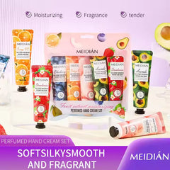 Meidian Fruit Extract Moisturizing Perfumed Hand Cream Set - Pack of 5