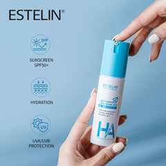 Estelin Water Bank Hyaluronic Acid Sunscreen Spf 50 Pa+++ UVA/UVB Protection - 60g