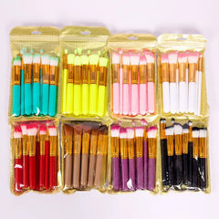 10Pcs Makeup Brush Set Soft Nylon Hair Vegan