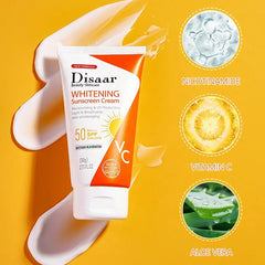Disaar Whitening Sunscreen Cream SPF 60 – Brightening & Protective Daily Sunblock - 80g