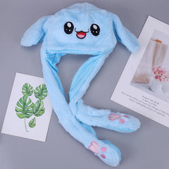 Rabbit Hat Plush Can Moving Bunny Ears Hat - 1PC