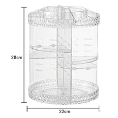360° Rotating Acrylic Diamond Cosmetic Organizer – 12″ Big Size