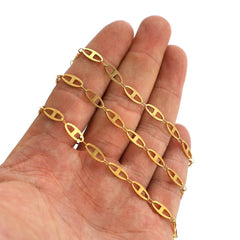 Vintage Oval Flat Chains Permanent Bracelet