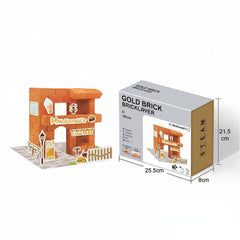Gold Brick Bricklayer Coffee Shop construction kit