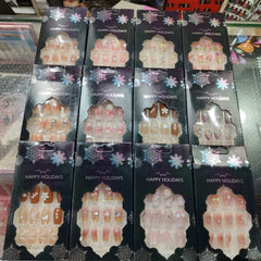 Happy holiday stick on stone nails