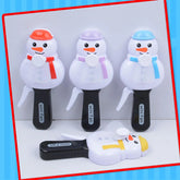 Mini Plastic Cartoon Christmas Snowman Fan Toy