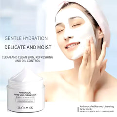 LUOFMISS Amino Acid White Mud Clean Faical Mask -120g
