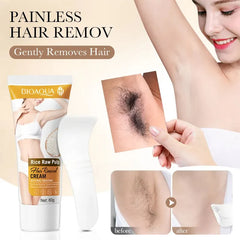 BIOAQUA Rice Raw Pulp Smoothing Hair Removal Cream - 60gm