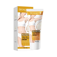 BIOAQUA Rice Raw Pulp Smoothing Hair Removal Cream - 60gm