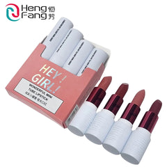 Hengfang Hey Girl! Wonderful Mini Tube Matte Finish Lipstick 4 Pcs Set