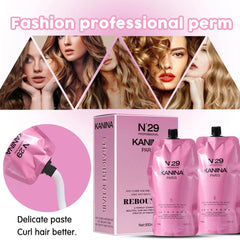 Kanina N°29 Professional Rebonding Cream Permanent Hair Straightening Kit - 950ml Each