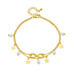 Stainless Steel Infinite Star Charm Bracelet - Each