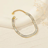 Stainless Steel Golden Tennis Bracelet - Each
