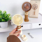 Rechargeable Portable Hand Fan - Mini USB Cooling Fan with Stand