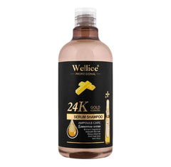 Wellice 24K Gold Keratin Ampoule Care Serum Shampoo,500ml