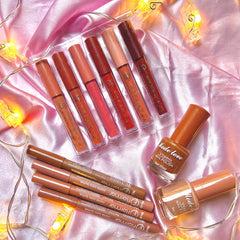 Nude Essentials Makeup Bundle – 6 Glosses, 4 Pencils, 2 Nail Polishes