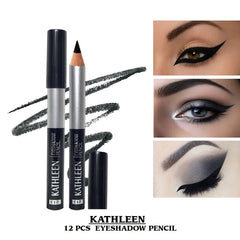 Kathleen 12pcs Black Jumbo Eye liner Pencil