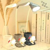 LED Desk Lamp with Penholder, Dual Light, Touch Control