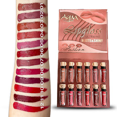 Aqua Color Line 12 Pieces Lip Gloss