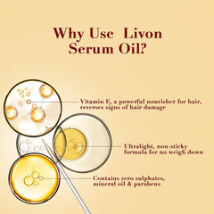 Livon Vitamin E Penetrating Serum Oil For Stronger & Thicker Hair - 100ml